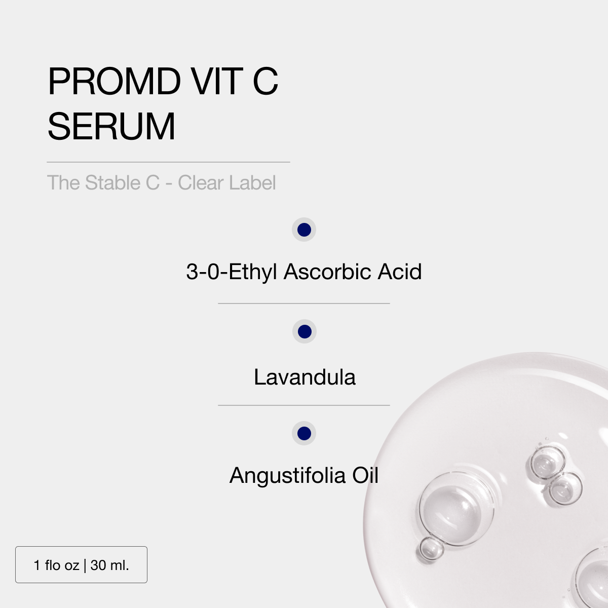 Promd Vit C Serum - Ethyl Ascorbic Acid - Lavandula - Angustifolia Oil - Reveance Skincare