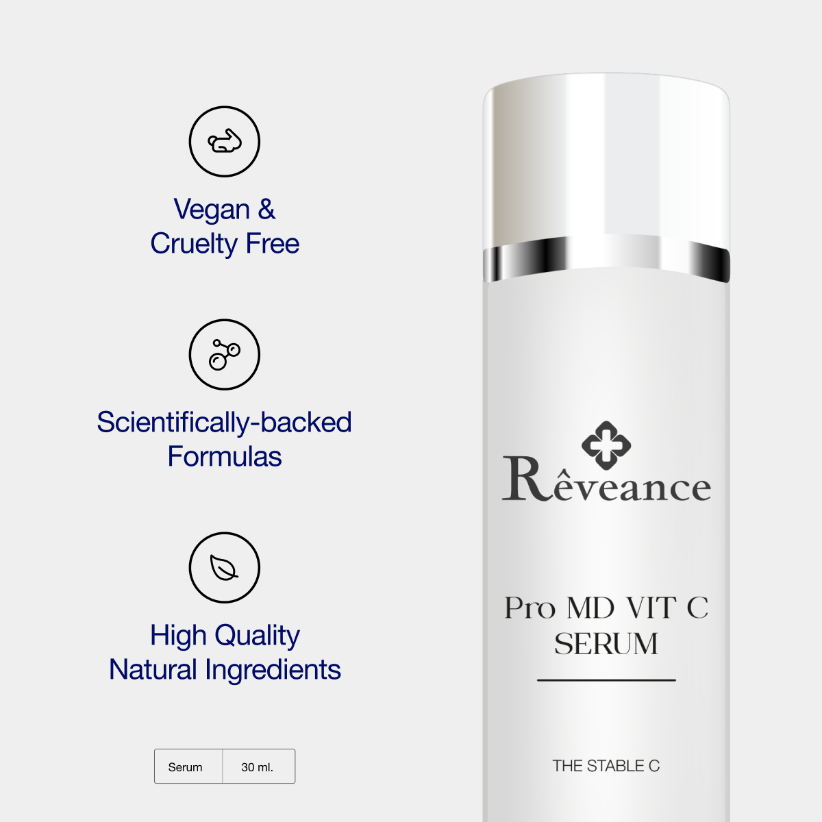 Pro MD Vit  C Serum- Vegan Cruelty Free - Scientifically Backed Formulas - high Quality Natural Ingredients 