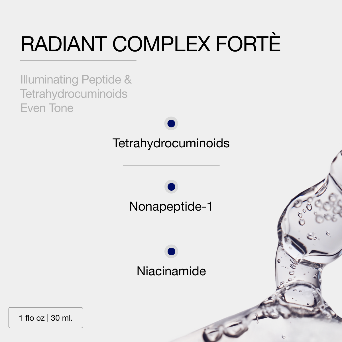 Radiant Complex Forte - Tetrahydrocuminoids - Nonapeptide 1 - Niacinamide - Reveance Skincare