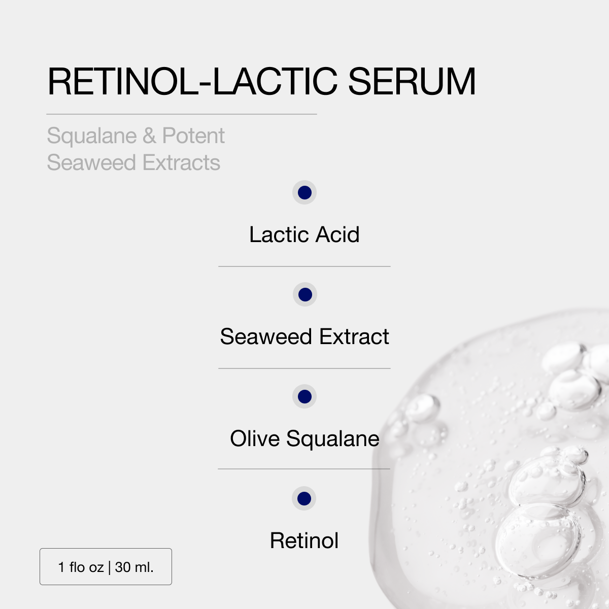 Retinil Lactic Serum - Squalane and Potent Seaweed Extracts